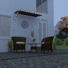  Markiza zwijana z LED, 250 x 150 cm, antracytowa