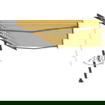  Wolnostojąca, automatyczna markiza, 500x300 cm, żółto-biała