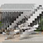  Zwijana markiza, antracytowo-biała, 3x2,5m, tkanina i aluminium
