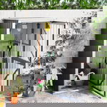  Szopa ogrodowa, antracytowa, 88x89x161 cm, stal galwanizowana