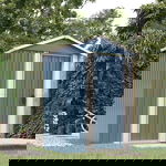  Szopa ogrodowa, szara, 126x97,5x177 cm, stal galwanizowana