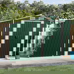  Szopa ogrodowa, zielona, 277x93x179 cm, stal galwanizowana