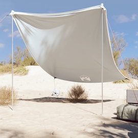  Zadaszenie na plażę, z obciążnikami, szare, 214x236 cm