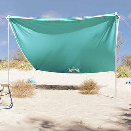 Zadaszenie na plażę, z obciążnikami, zielone, 304x300 cm