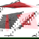 Parasol ogrodowy na wysięgniku kwadratowy 250 x 250 cm bordowy