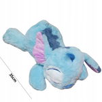 Stitch leżący niebieski Maskotka 35cm Pluszak Leżący Śpiący Urocza Przytulanka