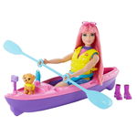 Lalka Barbie + Kajak Mattel Kemping Daisy HDF75