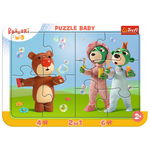 Puzzle Trefl 2w1 (4- 6 elementów) Zabawne Bobaski 80026