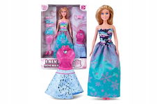 LALKA NATALIA 29 CM w cekinowej sukience Z GARDEROBĄ UBRANKA