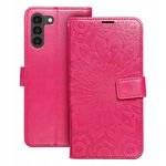CZERWONE ETUI Z KLAPKĄ SAMSUNG S24+ S24 Plus MAGENTA FUKSJA + SZKŁO 9H