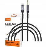 NYLONOWY MOCNY ADAPTER LIGHTNING do AUX MINI JACK 3,5 MM DO iPhone RECCI