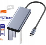 ADAPTER PRZEJŚCIÓWKA 7w1 HUB USB-C do HDMI 4K USB 3.0 KARTA SD PD RECCI