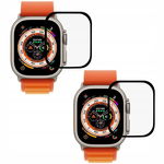 2X SZKŁO HARTOWANE DO APPLE WATCH ULTRA 1 2 49mm ZESTAW SZYBKA OCHRONNA