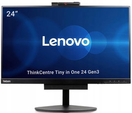 MONITOR LENOVO TIO24 Gen3 23,8'' 1920x1080 IPS DP KAMERA + KABLE KLASA A
