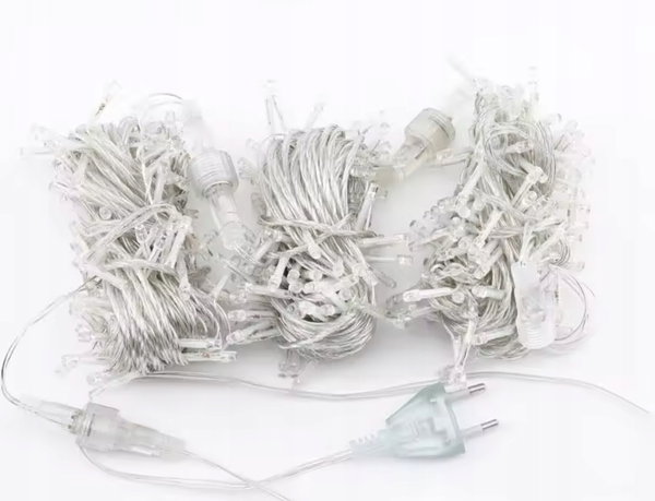 Lampki kurtyna sople lampki 5m 150 led biały zimny