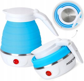 Aigostar sapphire czajnik turystyczny składany 600 ml 1000w silikonowy