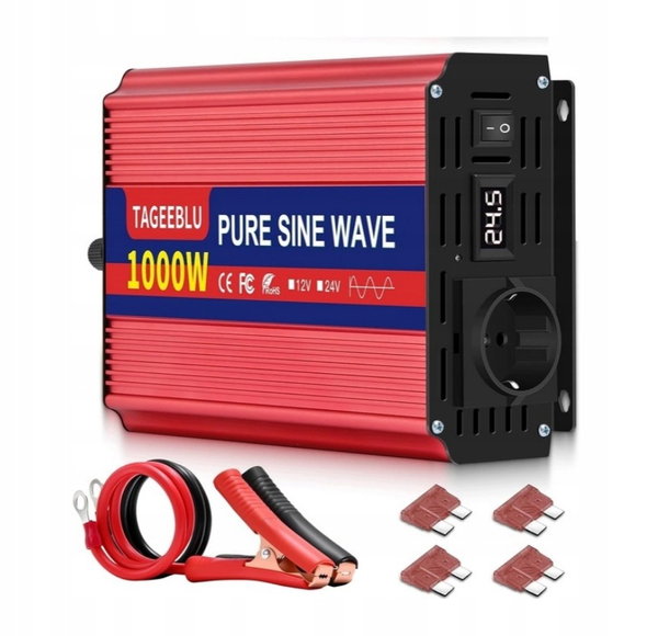 1000w falownik samochodowy przetwornica 12v 220v