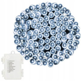 Lampki choinkowe 100 led zimny biały na baterie 8 trybów świąteczne