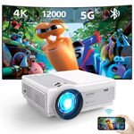 Biały Projektor HDMI5G 4k WiFi Bluetooth 12000 lumenów POLSKIE MENU