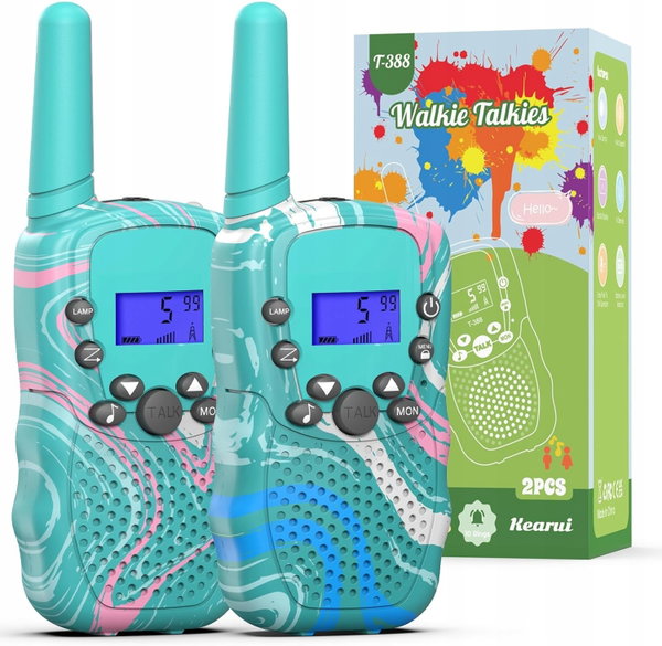 Walkie talkie dla dzieci Kearui niebiesko-różowy