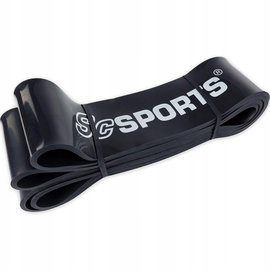 CZARNA GUMA TRENINGOWA OPOROWA TAŚMA FITNESS Opór ok. 29 kg - 78,75 kg