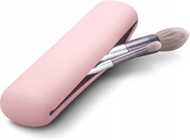 FERYES Podróżne etui na pędzle do makijażu, silikonowe, organizer, różowe