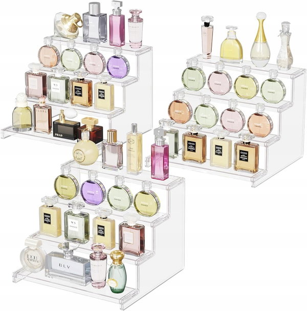 PODSTAWKA WYSTAWOWA NA PERFUMY FIGURKI ORGANIZER STOJAK BEZBARWNY