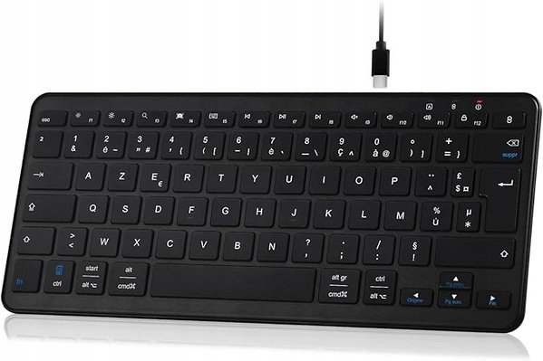 QULOSE BEZPRZEWODOWA KLAWIATURA AZERTY BLUETOOTH USB-C NIEMIECKA wersja