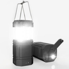 Solarna Latarnia z Korbą LED USB Powerbank 3000mAh