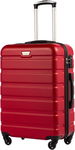 Coolife Walizka twarda ABS, średnia 60 l CZERWONA