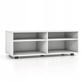 Szafka RTV stojąca biała pod telewizor biała 4 półki