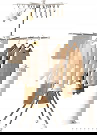 Suszarka do ubrań BIAŁA, oszczędzająca miejsce XXL PIONOWA na bieliznę