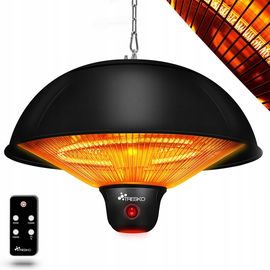 LAMPA PROMIENNIK LAMPKA SUFITOWA NA PODCZERWIEŃ GRZEJNIK 1500W czarna