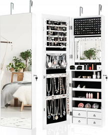 LUSTRO WISZĄCE LED PODŚWIETLANE TOALETKA NA BIŻUTERIE