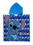 ponczo lilo i stitch ręcznik plażowy kąpielowy z kapturem poncho stich blue