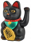 japoński kot maneki-neko chiński kot szczęścia 18 cm czarny black cat duży