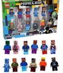 minecraft figurki 12 sztuk + akcesoria -- zestaw duży -- z gry