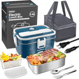 ELEKTRYCZNY LunchBOX 100W, 1,8L zestaw sztućce, pokrowiec
