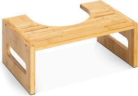TABORET BAMBUSOWY PODNÓŻEK DO TOALETY STOŁEK POD NOGI Z BAMBUSA BAMBUS
