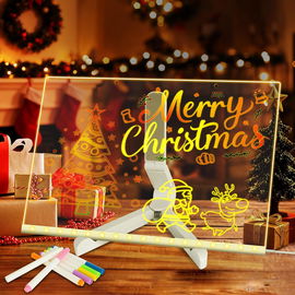 Świecąca TABLICA AKRYLOWA DO PISANIA Rysowania LED z mazakami