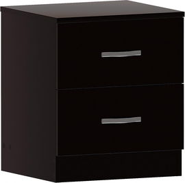 DUŻA CZARNA SZAFKA NOCNA Z 2 SZUFLADAMI 40 x 36 x 47cm Vida Designs