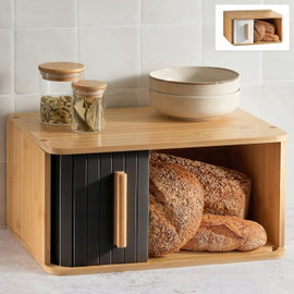 Chlebak bambusowy Pojemnik Na Chleb 40x28cm Nowoczesny Chlebak Bambusowy