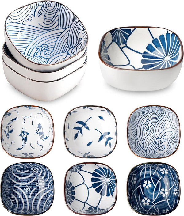 Miseczki ceramiczne 6 szt. do dipów sosów deserów styl japoński 150 ml