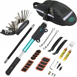 Zestaw Naprawczy Rowerowy Sakwa Pompka Klucze Multitool Narzędzia Rower