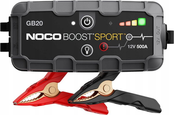 URZĄDZENIE ROZRUCHOWE BOOSTER NOCO GB20 500A 12V POWERBANK LATARKA