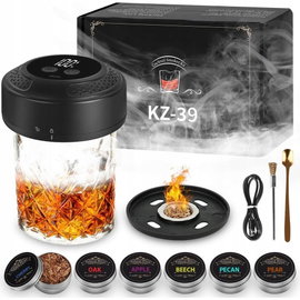 ELEKTRYCZNY ZESTAW DO WĘDZENIA WHISKY I KOKTAJLI 6 SMAKÓW WIÓRKI RGB LED