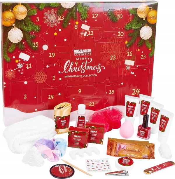 KALENDARZ ADWENTOWY BEAUTY 2026 KOSMETYKI SPA 24 PRODUKTY BRUBAKER