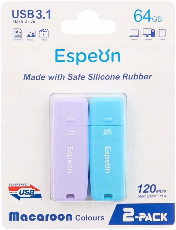 Pendrive Espeon 2 Pack 64 GB USB 3.1 Zestaw 2 szt.