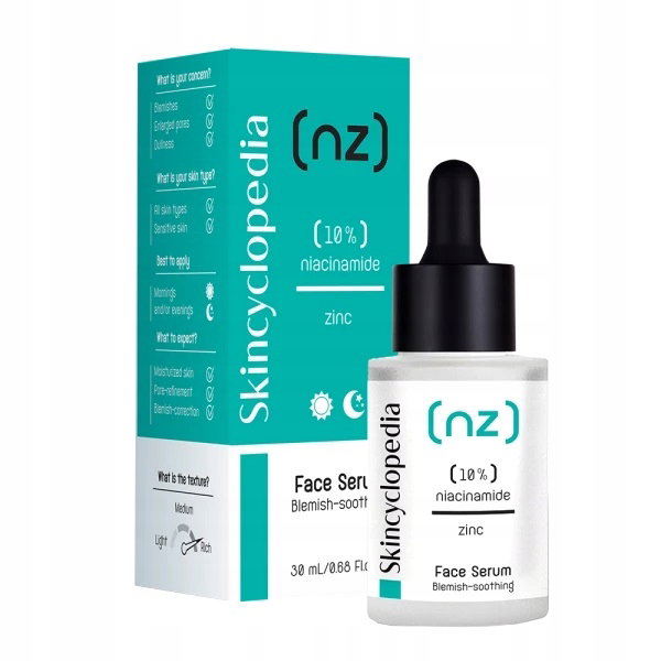 Skincyclopedia Serum do twarzy przeciwzmarszcz. 10% niacynamid 1%cynk 30ml