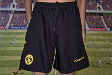 Borussia BVB Dortmund Kappa GArA spodenki piłkarskie 2011-12 home size: M-L